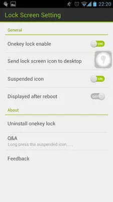 Lock Screen Setting android App screenshot 1